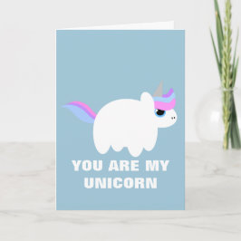 Tarjeta Festiva El día de San Valentín de Unicorn