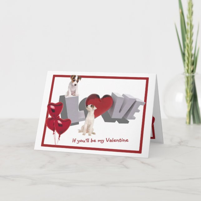 Tarjeta Festiva El día de San Valentín del amor adolescente de (Anverso)