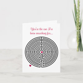Tarjeta Festiva El día de San Valentín del amor del laberinto