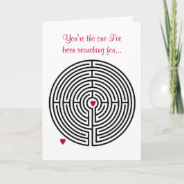 Tarjeta Festiva El día de San Valentín del amor del laberinto