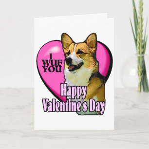 Tarjeta Festiva El día de San Valentín del Corgi Galés