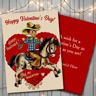 Tarjeta Festiva El día de San Valentín del Personalizado Retro Vin