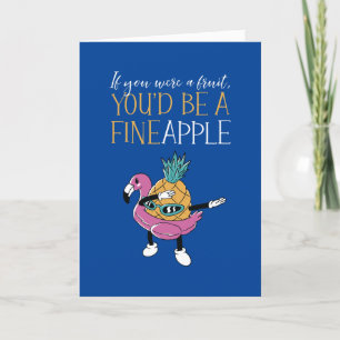 Tarjeta Festiva El día de San Valentín divertida con piña piña