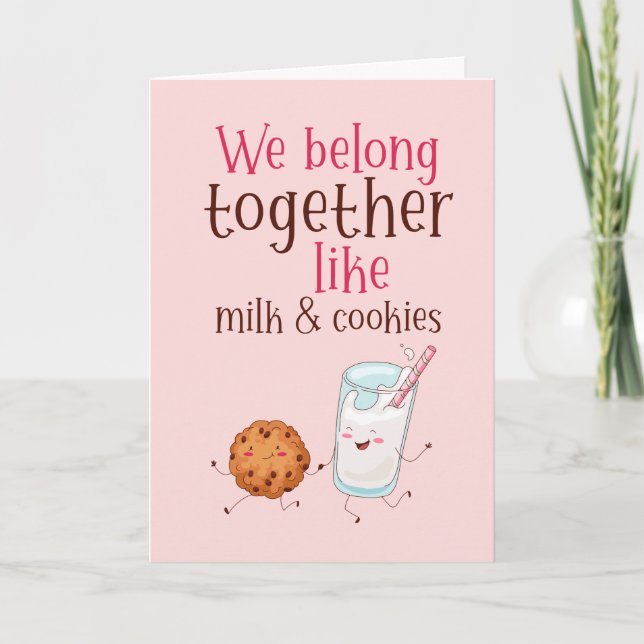 Tarjeta Festiva El día de San Valentín divertida de The Milk Cooki (Anverso)