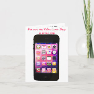 Tarjeta Festiva El día de San Valentín divertido con el iPhone App