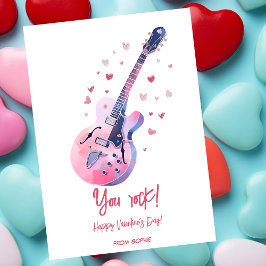Tarjeta Festiva El día de San Valentín divertido de rock