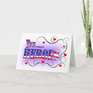 Tarjeta Festiva El día de San Valentín feliz a un héroe americano