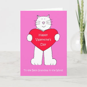 Tarjeta Festiva El día de San Valentín feliz de la abuela