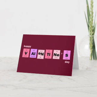 Tarjeta Festiva El día de San Valentín feliz de la ciencia del