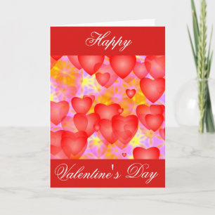 Tarjeta Festiva el día de San Valentín feliz de los corazones