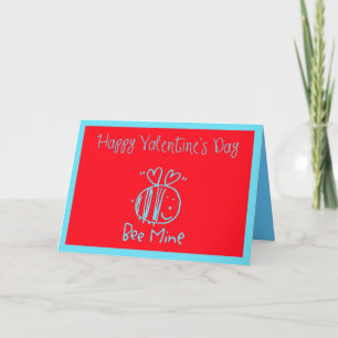 TARJETA FESTIVA EL DÍA DE SAN VALENTÍN FELIZ - MINA DE LA ABEJA