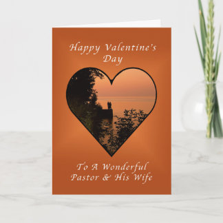 Tarjeta Festiva El día de San Valentín feliz, pastor y esposa,