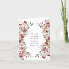 Tarjeta Festiva El día de San Valentín floral mauve romántico