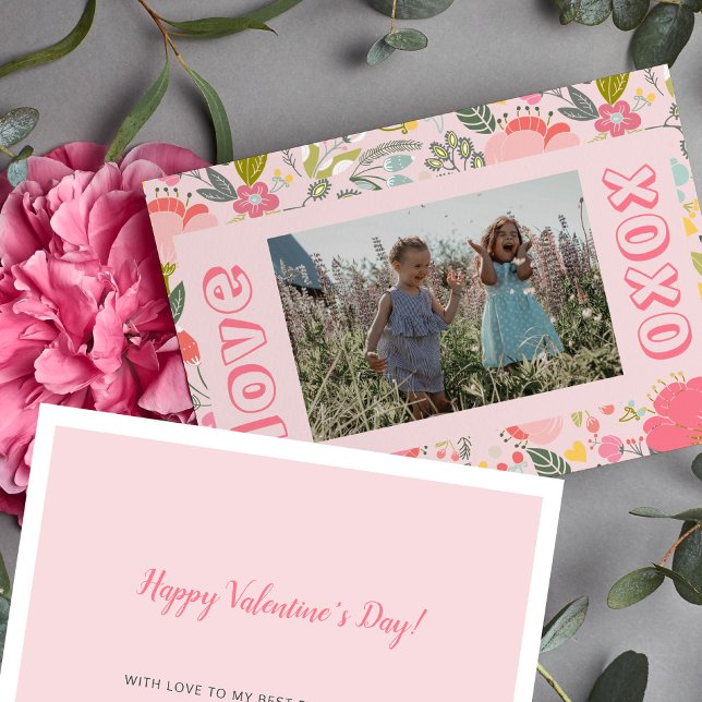 Tarjeta Festiva El día de San Valentín foto niños mejores amigos l (Subido por el creador)