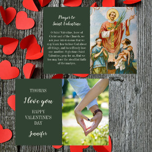Tarjeta Festiva El día de San Valentín fotográfico de parejas cató