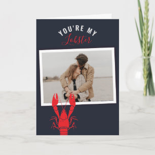 Tarjeta Festiva El día de San Valentín fotográfico Lobster Persona