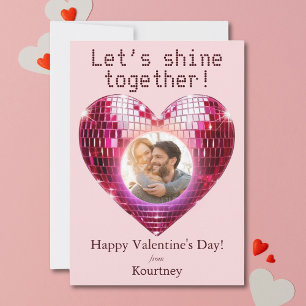 Tarjeta Festiva El día de San Valentín fotográfico personalizado D