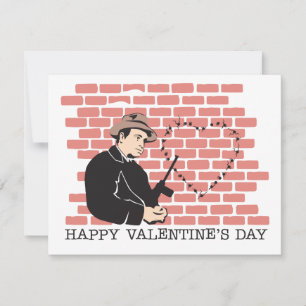 Tarjeta Festiva El día de San Valentín Gangster