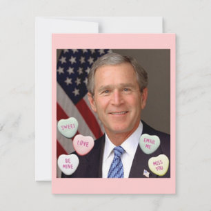 Tarjeta Festiva El día de San Valentín George Bush