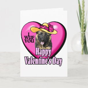 Tarjeta Festiva El día de San Valentín German Shepherd