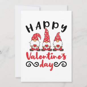 Tarjeta Festiva El día de San Valentín Gnome Tomte sueco