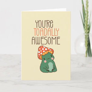 Tarjeta Festiva El día de San Valentín gracioso de Frog Pun