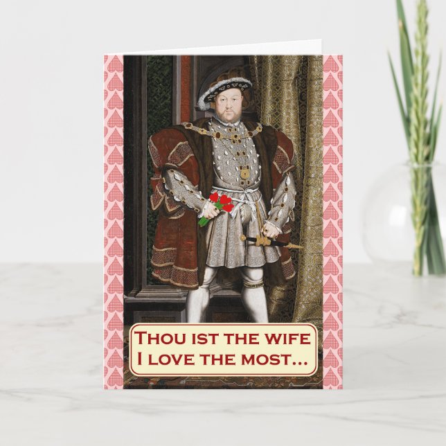 Tarjeta Festiva El día de San Valentín Gracioso del Rey Enrique VI (Anverso)
