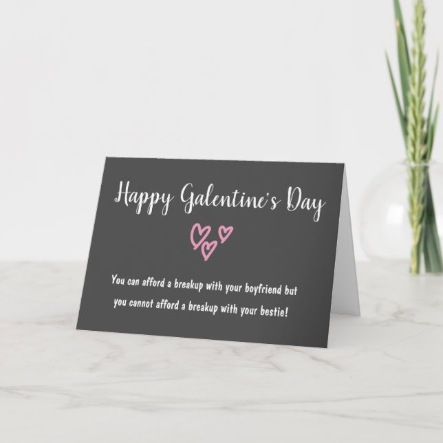 Tarjeta Festiva el día de San Valentín gracioso mejor amigo lindo (Anverso)