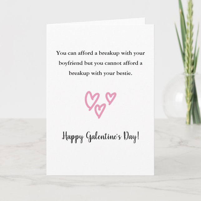Tarjeta Festiva el día de San Valentín gracioso mejor amigo lindo (Anverso)