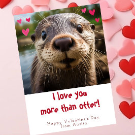 Tarjeta Festiva El día de San Valentín gracioso que te amo más que