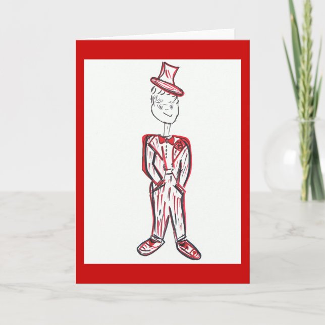 Tarjeta Festiva El día de San Valentín Groom (Anverso)