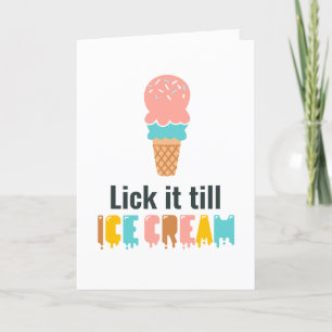 Tarjeta Festiva El día de San Valentín Ice Cream Chiste Funny