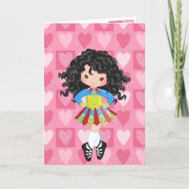 Tarjeta Festiva El día de San Valentín irlandés del corazón monocr