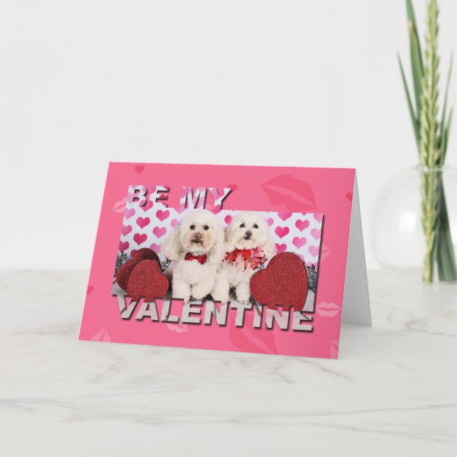 Tarjeta Festiva El día de San Valentín - Kirby y Shelby - Cangrejo (Anverso)