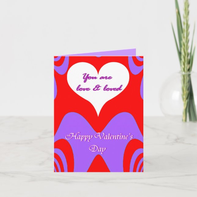 Tarjeta Festiva El día de San Valentín Love_ (Anverso)