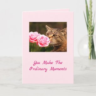 Tarjeta Festiva El día de San Valentín mágico de gatos especiales