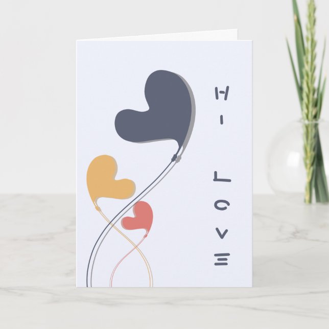 Tarjeta Festiva El día de San Valentín minimalista (Anverso)
