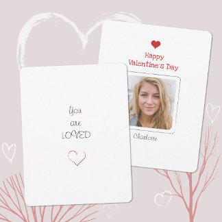 Tarjeta Festiva El día de San Valentín minimalista simple fotográf