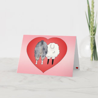 Tarjeta Festiva El día de San Valentín Pastor Australiano