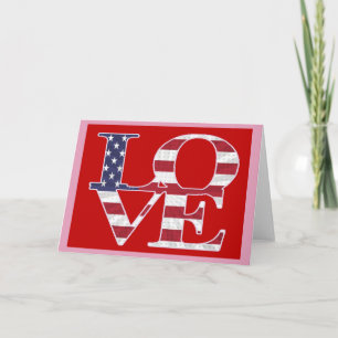 Tarjeta Festiva El día de San Valentín patriótico