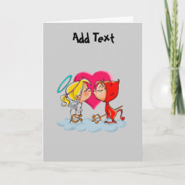 Tarjeta Festiva El día de San Valentín personalizado ama al ángel 