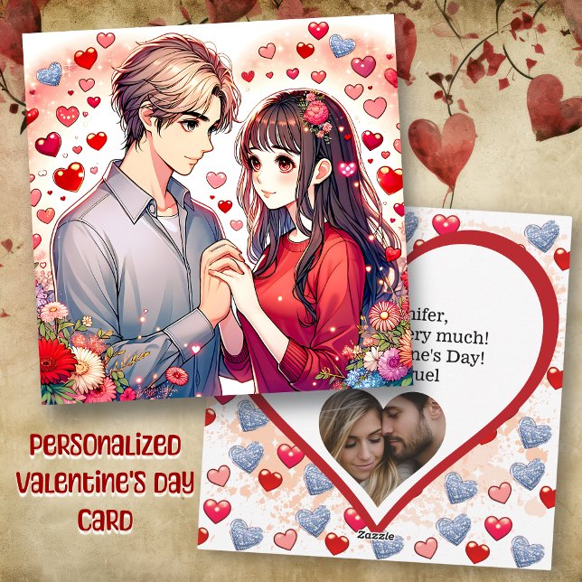Tarjeta Festiva El día de San Valentín personalizado de la pareja  (Subido por el creador)