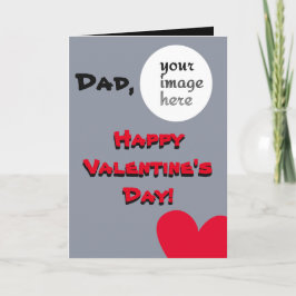 Tarjeta Festiva El día de San Valentín personalizado para el papá