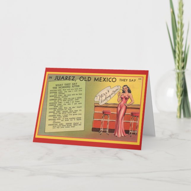 Tarjeta Festiva El día de San Valentín políticamente incorrecto (Anverso)