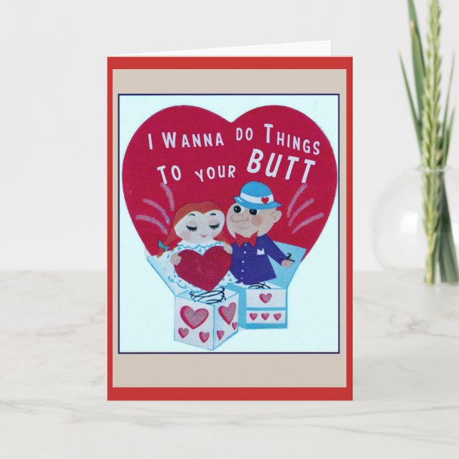 Tarjeta Festiva El día de San Valentín político incorrecto (Anverso)