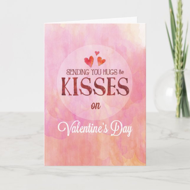Tarjeta Festiva El día de San Valentín que le envía abrazos y (Anverso)