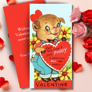 Tarjeta Festiva El día de San Valentín retro de Personalizado de c