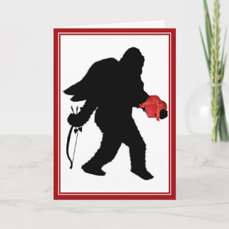 Tarjeta Festiva El día de San Valentín Sasquatch