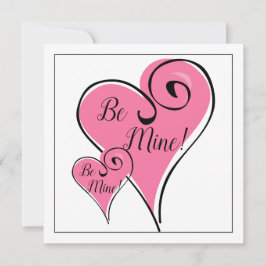 Tarjeta Festiva El día de San Valentín sé mis corazones y sinverso