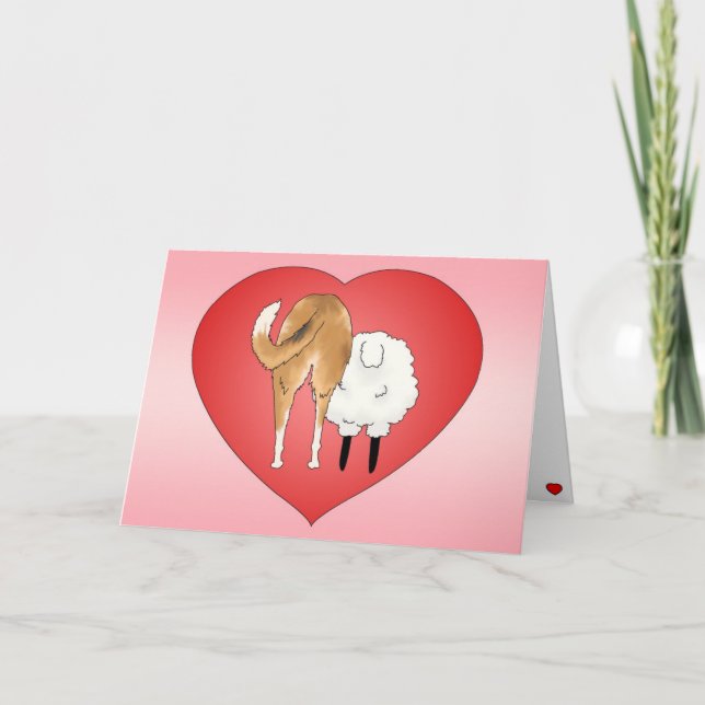 Tarjeta Festiva El día de San Valentín Smooth Collie (Anverso)